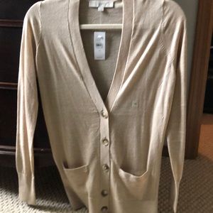 Beige hip length light sweater